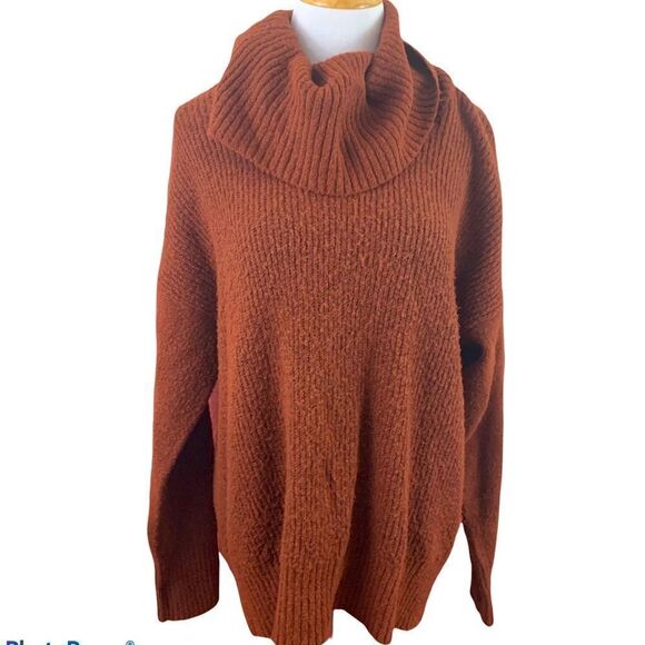 Jason Maxwell plush long line sweater in spice - Picture 1 of 7